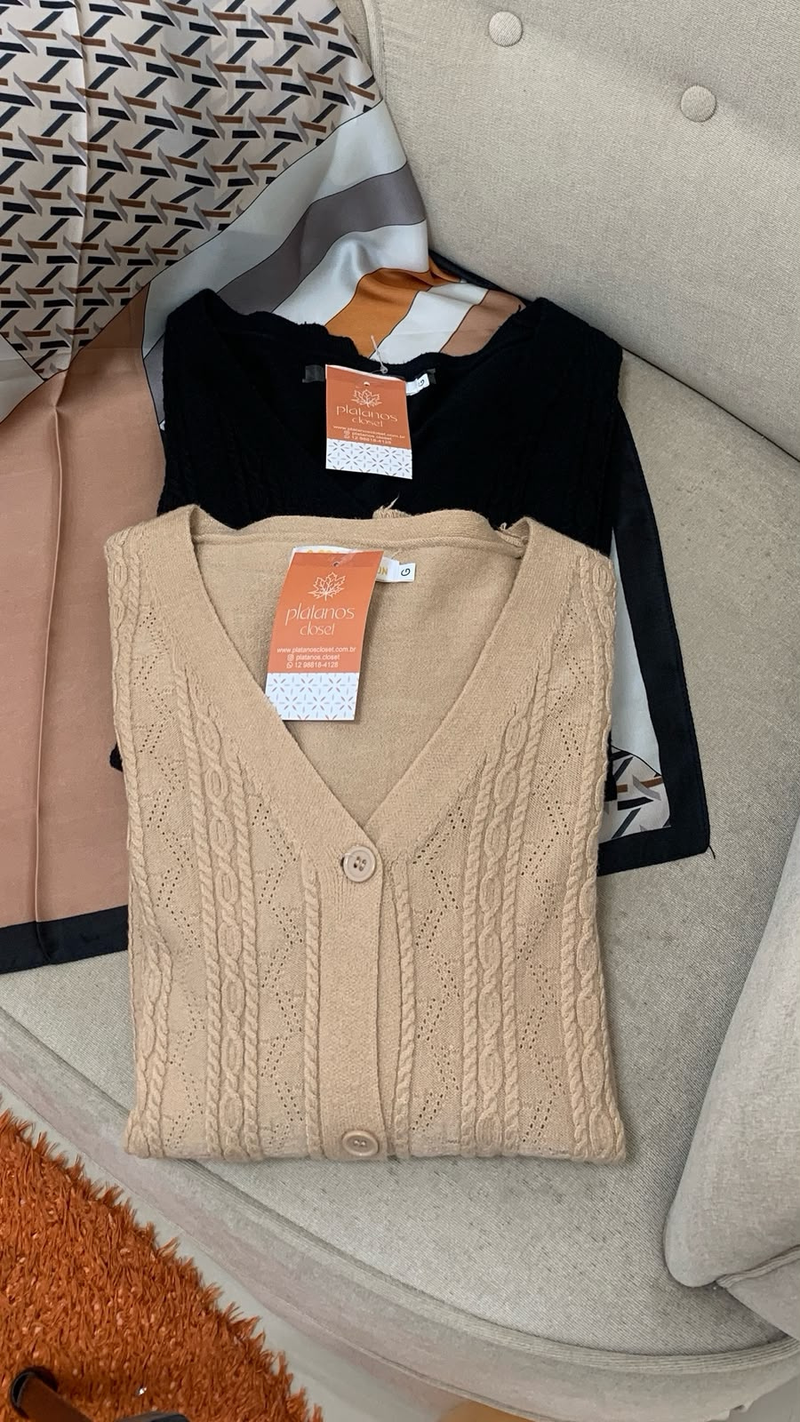 Cardigan trabalhado
