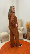 Conjunto de veludo cotelê