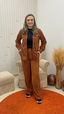Conjunto de veludo cotelê