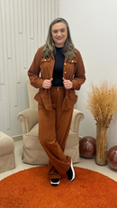 Conjunto de veludo cotelê