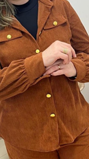 Conjunto de veludo cotelê