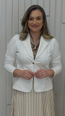 Blazer Feminino Ponto Roma Acinturado