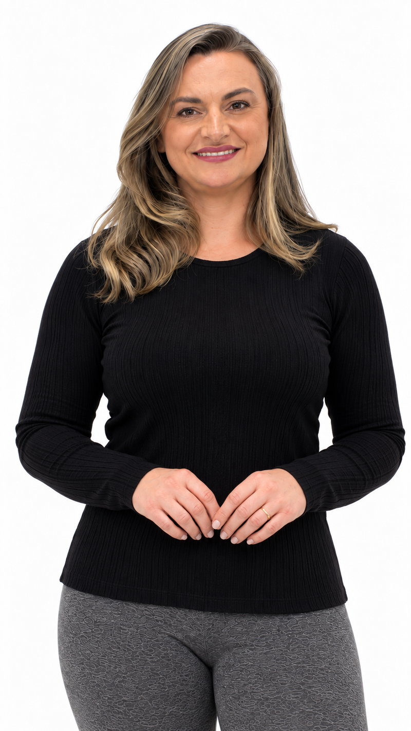 Blusa térmica canelada