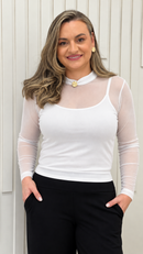 Blusa de Tule + Blusa de Alcinha