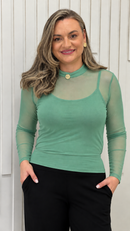Blusa de Tule + Blusa de Alcinha
