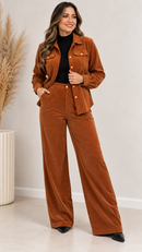 Conjunto de veludo cotelê