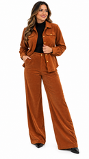 Conjunto de veludo cotelê