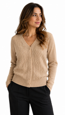 Cardigan em modal trabalhado